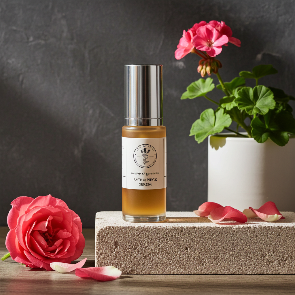 Face Serum: organic Rosehip & Geranium Bourbon