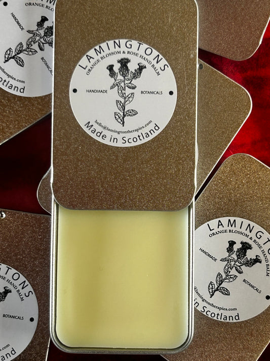 rose  damascena  floral absolute and sweet orange hand balm with prickly pear ,jojoba,and organic shea butter.